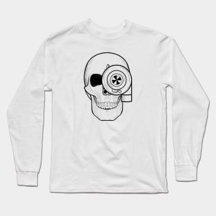 Skull Turbo Line Art Long Sleeve T-Shirt